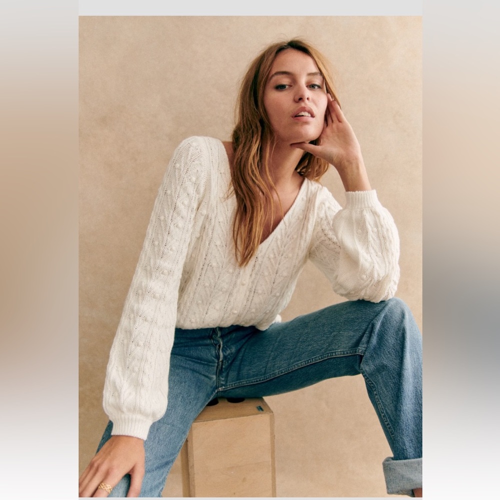 Sézane BERYL Cardigan xxs Ecru